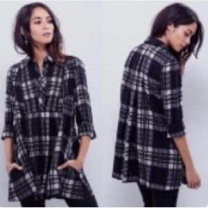 Free People Plaid Tunic